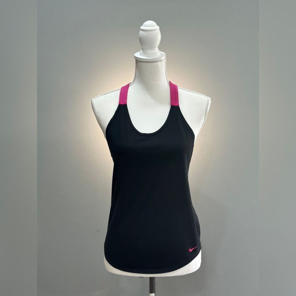 Black Nike Dri-Fit Loose Fit T-Back Tank Size XS EUC
